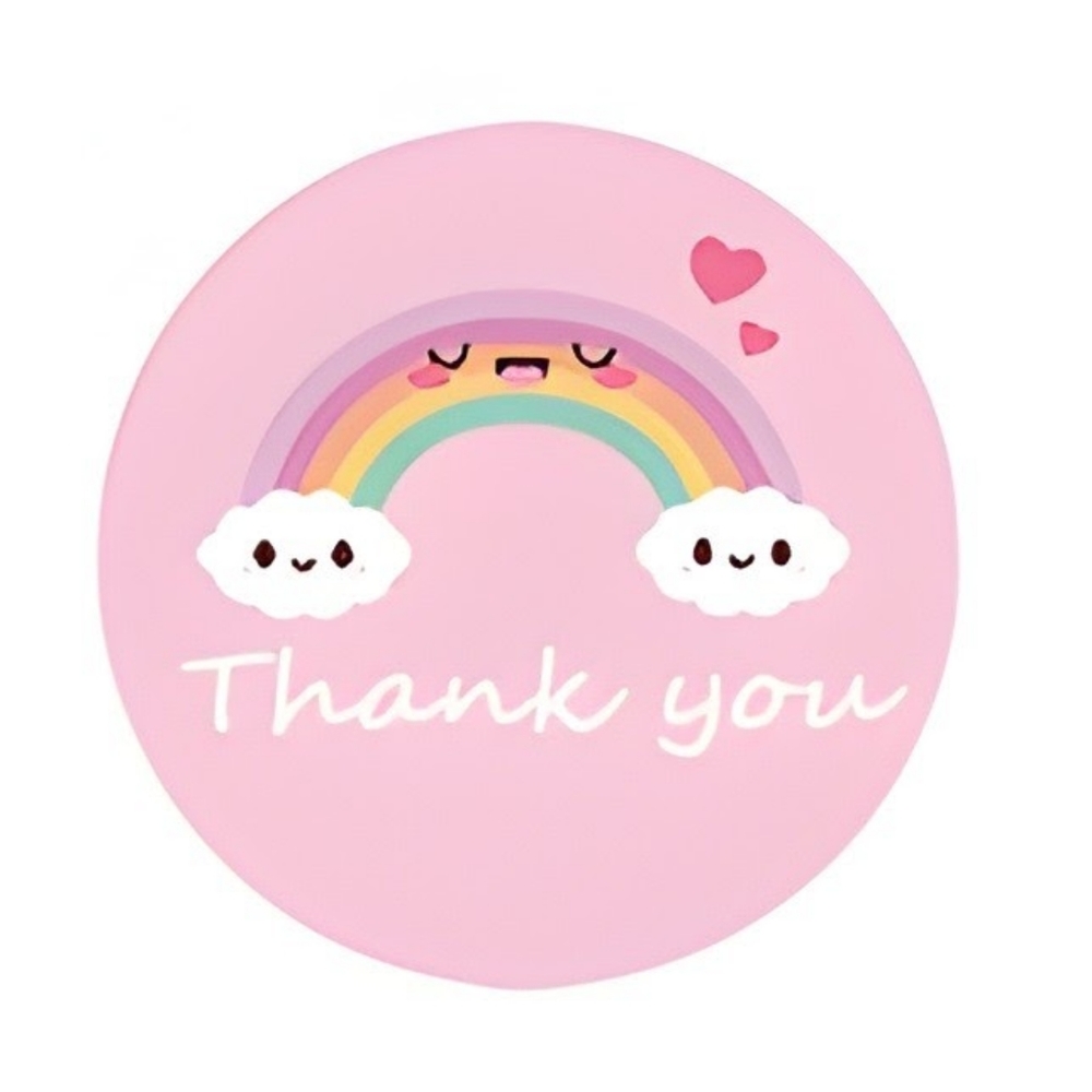 120 - 1 Inch Thank You Stickers